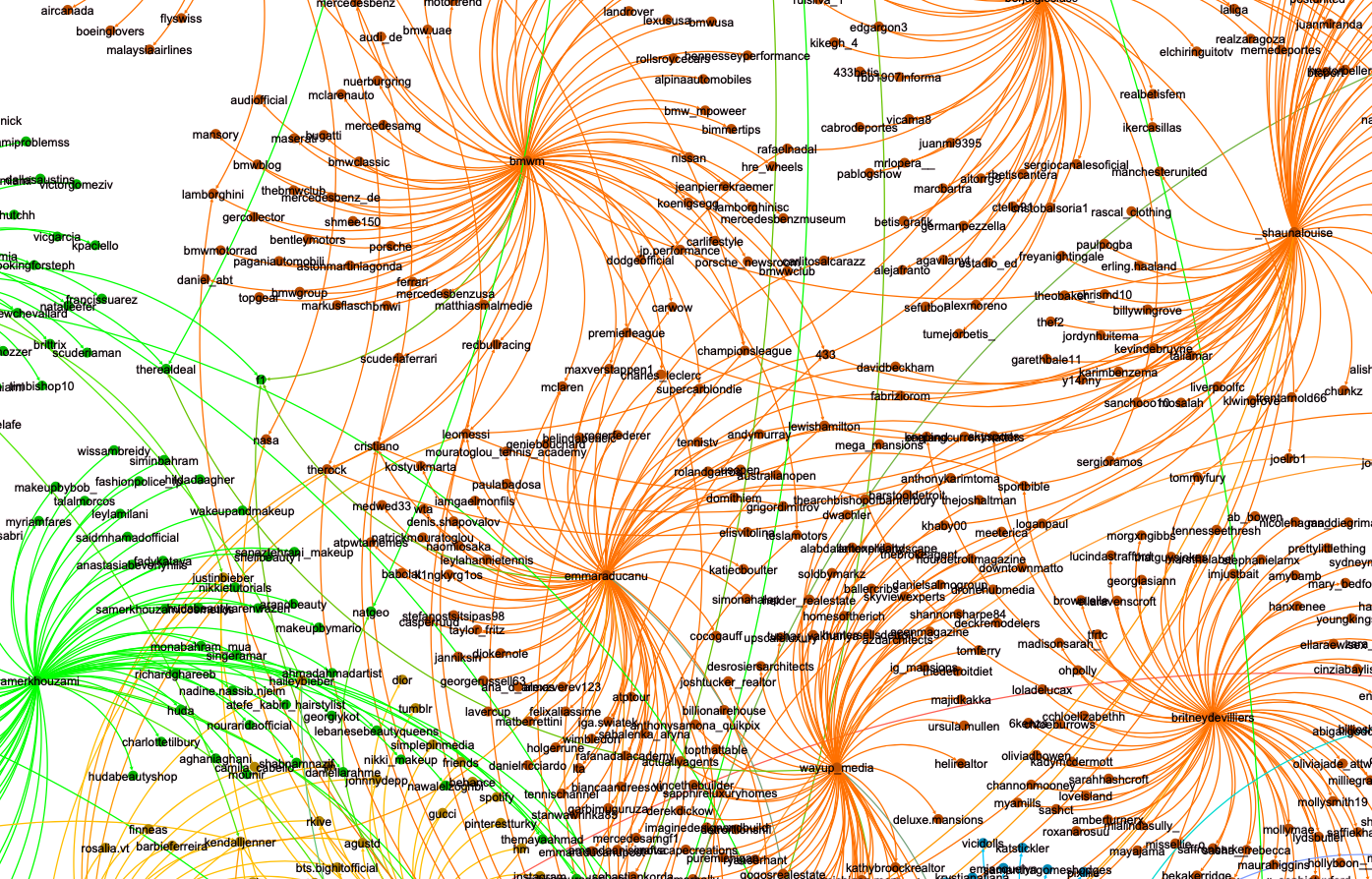 pic 2. Interests representation in a graph form.